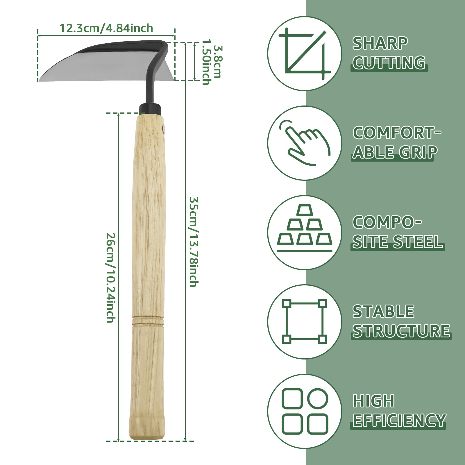 Japanese Weeding Sickle Wooden - đánh giá và giá Gardening Hand Tools Japanese