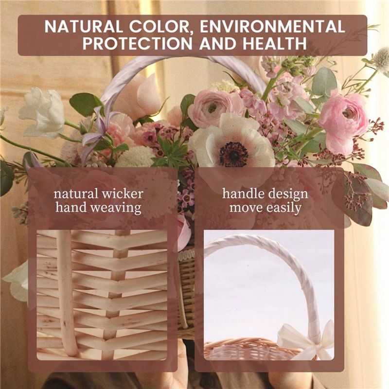 A56K Wicker Woven Flower Baske - đánh giá và giá Gardening Tools Girls